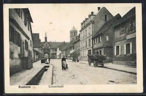 AK Rosheim, Strasse in der Unterstadt