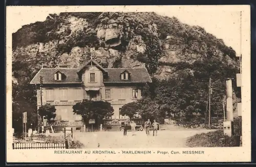 AK Marlenheim /B. Rhin, Restaurant au Kronthal, Propr. Camille Messmer
