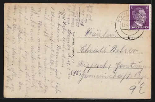 AK Langensulzbach, Strassenpartie mit Fachwerkhäusern