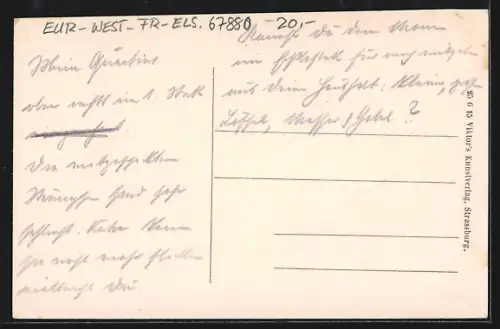 AK Krautergersheim, Kirche, Mühlgasse mit Rathaus u. Kirche, Goethe Lillies Grab