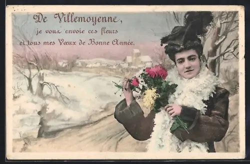 AK Villemoyenne, Je vous envoie ces fleurs et tous mes voeux de bonne année