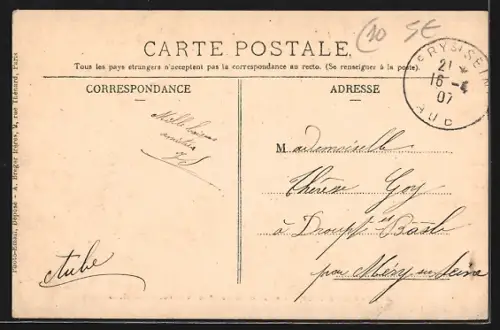 AK Arcis-sur-Aube, L`Allée de la Verdille et la rue de Chalons