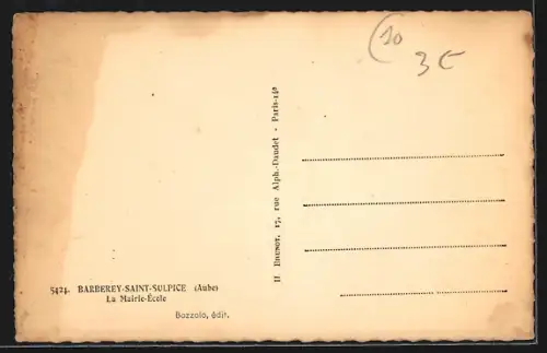 AK Barberey-Saint-Sulpice /Aube, La Mairie-École avec enfants devant la clôture