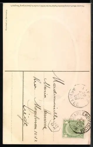 Künstler-AK Meissner & Buch (M&B) Nr. 1555: Frau im Kleid im Wald