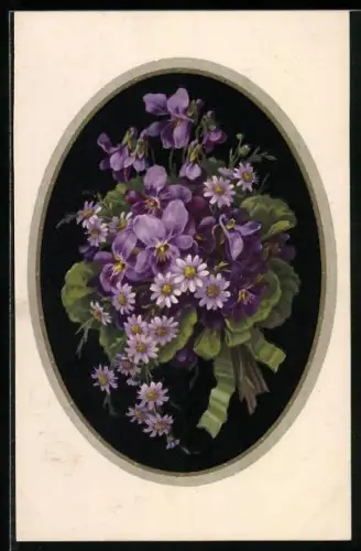 Künstler-AK Meissner & Buch (M&B) Nr. 2283: Veilchen mit Gänseblumen