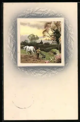 Künstler-AK Meissner & Buch (M&B) Nr. 1658: Bauer bei der Arbeit