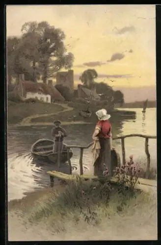 Künstler-AK Meissner & Buch (M&B) Nr. 1354: Wald und Flur, Gottes Natur, ländliches Idyll