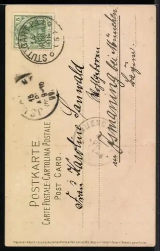 AK Ostern, Mädchen und Junge mit Riesenei