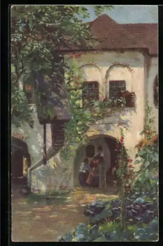 Künstler-AK Meissner & Buch (M&B) Nr. 2500: sommerliches Ortsidyll