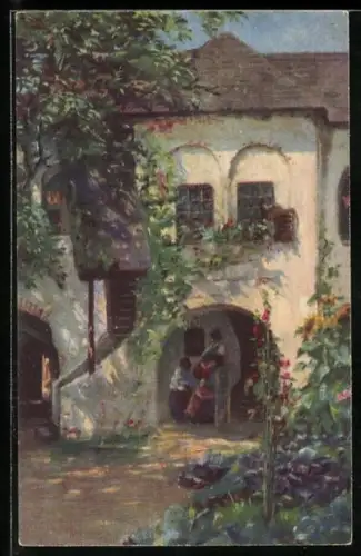 Künstler-AK Meissner & Buch (M&B) Nr. 2500: sommerliches Ortsidyll