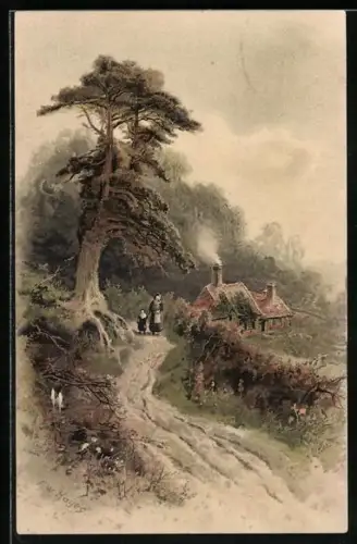 Künstler-AK Meissner & Buch (M&B) Nr.: 1276, Frau und Kind am Wege, Wie könnt ich Dein vergessen