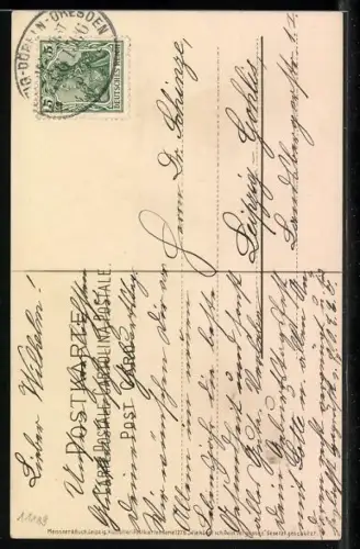 Künstler-AK Meissner & Buch (M&B) Nr.: 1276, Frau und Kind am Wege, Wie könnt ich Dein vergessen