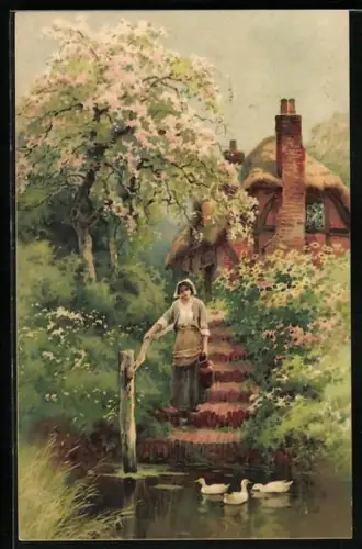 Künstler-AK Meissner & Buch (M&B) Nr. 1913: Trauliches Heim