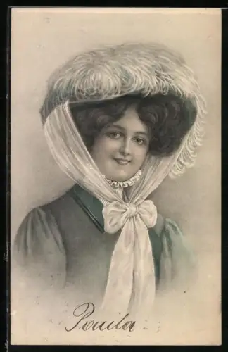 Künstler-AK V.K., Vienne Nr. 7044: Paula, Portrait