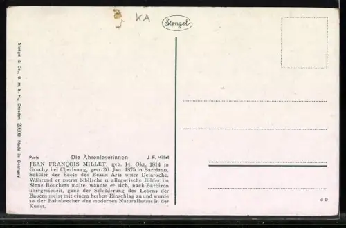 Künstler-AK Les glaneuses, Ernte, Feldarbeiterinnen