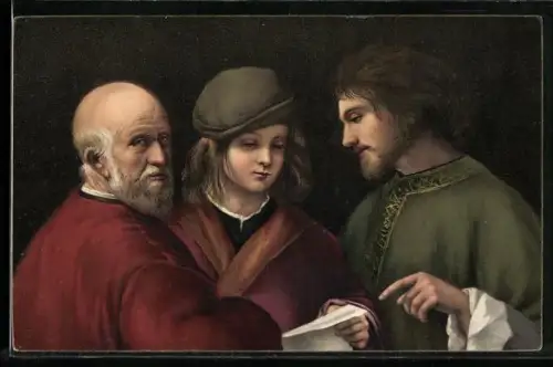 Künstler-AK Stengel & Co. Nr. 29330: La tre età dell`Uomo, Die drei Lebensalter des Menschen