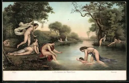 Künstler-AK Stengel & Co. Nr. 29893: L`Enfance de Bacchus