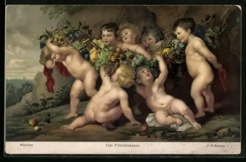 Künstler-AK Stengel & Co. Nr. 29976: Der Früchtekranz