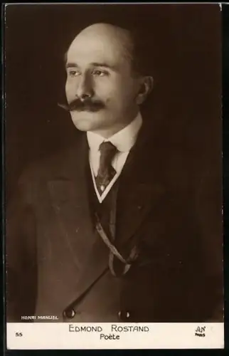 AK Dichter Edmond Rostand im Anzug