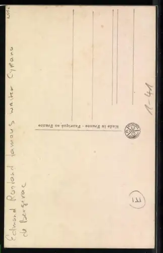 AK Dichter Edmond Rostand im Anzug