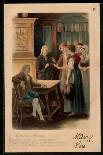 Lithographie Hermann und Dorothea, Goethe