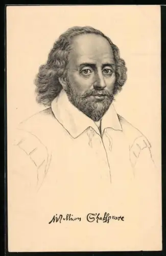 Künstler-AK William Shakespeare im Porträt