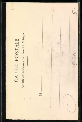 AK Ältere Dame mit Spindel vor einem Haus