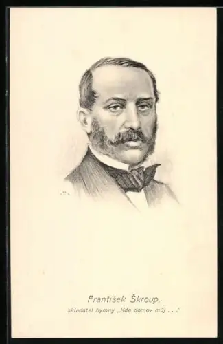Künstler-AK Frantisek Skroup im Porträt