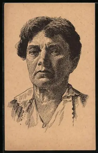 Künstler-AK Bozena Viková-Kunetická im Portrait