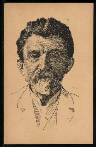 Künstler-AK Karel Rais im Porträt