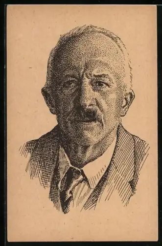 AK Portrait von Ignat Herrmann, Schriftsteller