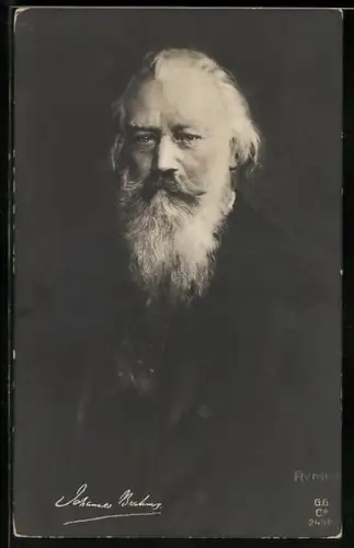 AK Portrait Komponist Johannes Brahms mit Bart