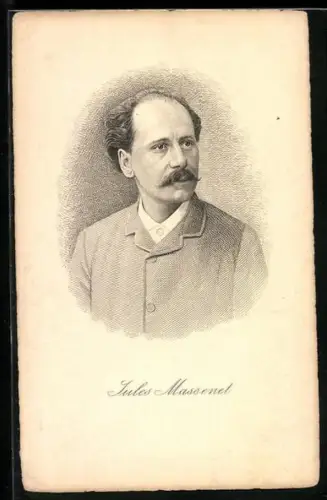 AK Porträt Opernkomponist Jules Massenet