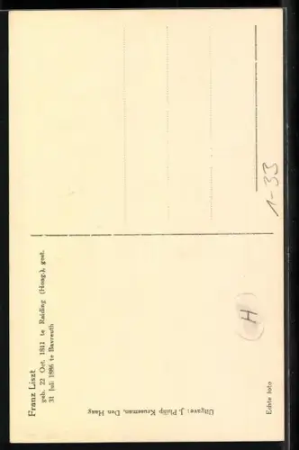 AK Franz Liszt im Porträt