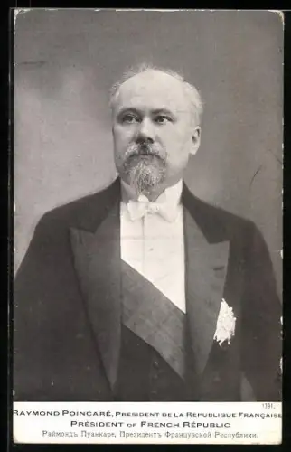 AK President Raymond Poincaré im Porträt