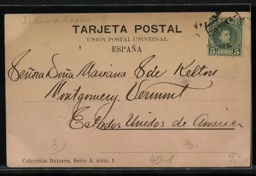 Lithographie Zwei Männer unterhalten sich neben einem Esel, Posada