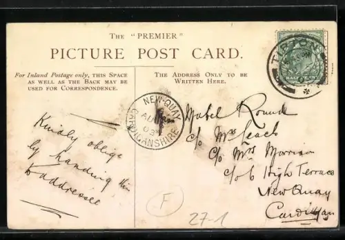 Künstler-AK Mann mit Taschenuhr, Lied I know a bank