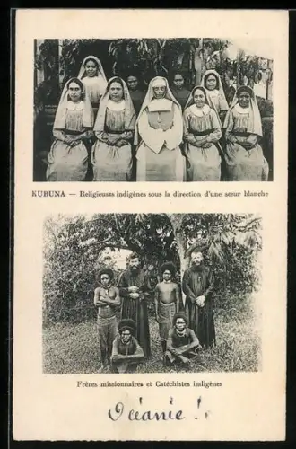 AK Kubuna, Religieuses indigènes sous la direction d`une soeur blanche, Frères missionaires et Catéchistes indigènes