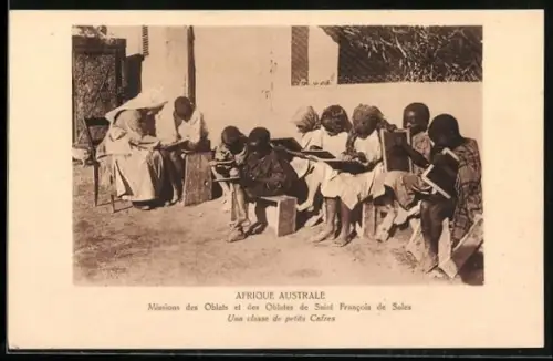 AK Afrique Astrale, Missions des Oblats et des Oblates de Saint-Francois de Sales, Una classe de petits Cafres