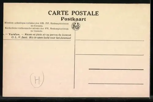 AK Canada, Mission catholique ruthène des RR. PP. Rédemptoristes, Missionare