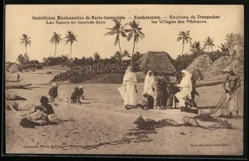 AK Kumbakonam, Catéchistes Missionnaires de marie-Immaculée, Les Soeurs en tournée dans les Villages des Pêcheurs