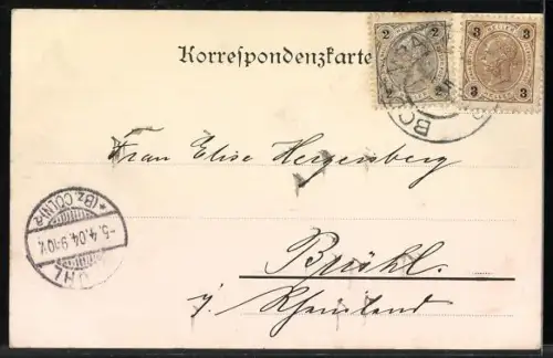 AK Tetschen a. E., Markt mit Apotheke