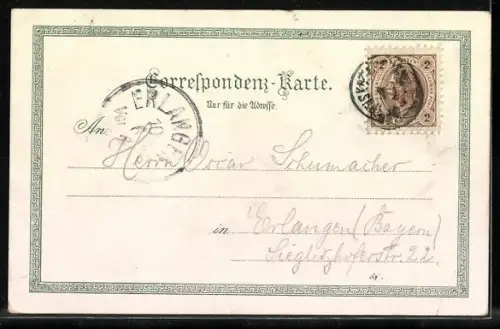 Lithographie Prebischthor, Hotel, Ansichten des Thores