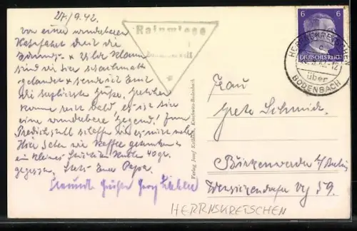 AK Herrnskretschen, Hotel Rainwiese