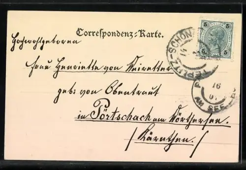 AK Teplitz-Schönau, Kaiser Franz Josefs-Warte