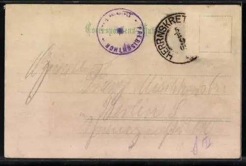 Künstler-AK Prebischtor, Ansicht