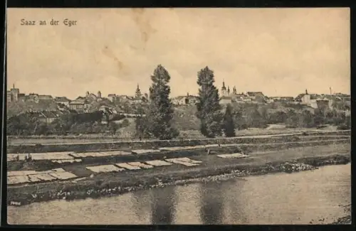 AK Saaz an der Eger, Panorama