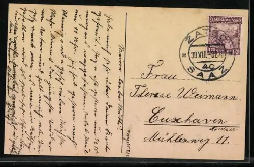 AK Saaz an der Eger, Panorama