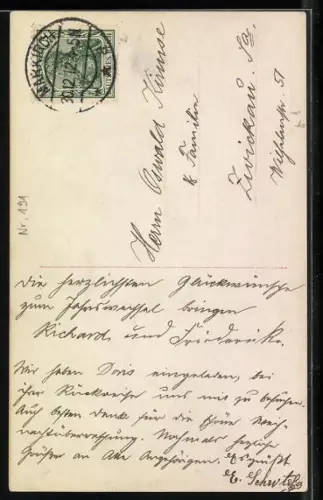 AK Neujahrsgruss zum Jahre 1913, Jahreszahl