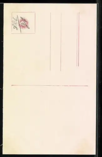 AK Junge Dame im Hermelinpelz